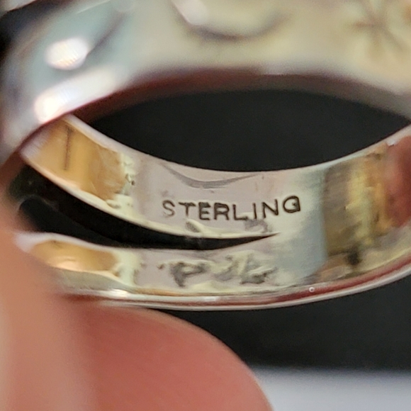 NATIVE AMERICAN STERLING BRIGHT SPINEY OYSTER RING, Size 7, Tight - Picture 11 of 12